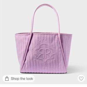 Striped terry beach tote. Lavender. Roller rabbit for target